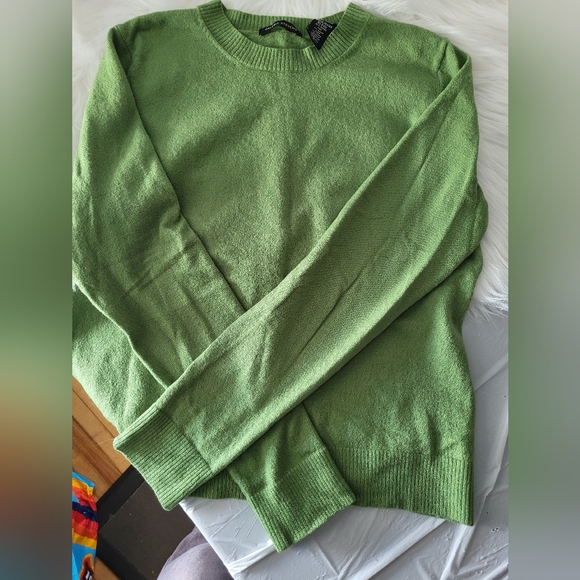 Valerie Stevens Green Crewneck Sweater Lightweight Knit Size Large - Picture 4 of 4